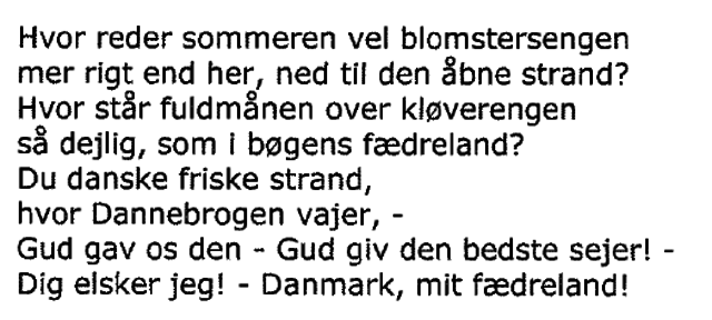 I Danmark er jeg født - strofe 2