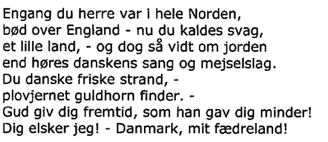 I Danmark er jeg født - Strofe 3