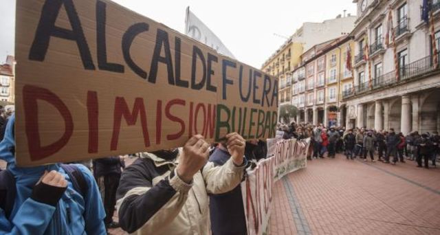 El alcalde de burgos para las obras