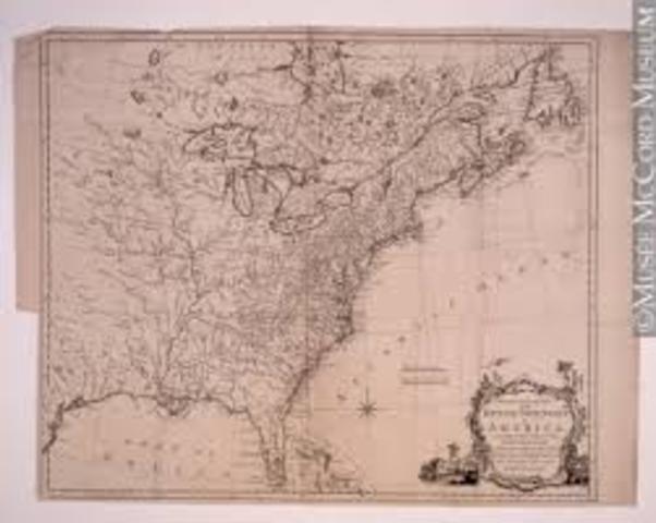 L'Amérique du Nord après la guerre de 7 ans.