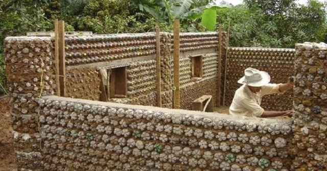 First plastic bottle home built