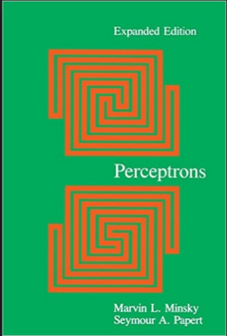 The book titled "Perceptrons" is published