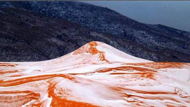 Het sneeuwt in de Sahara