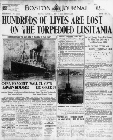 The Sinking of the Lusitania