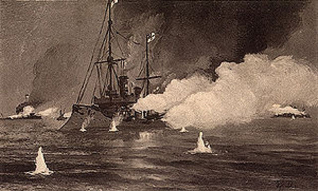 The Royal Navy Wins the First Battle of Heligoland Bight, North Sea.