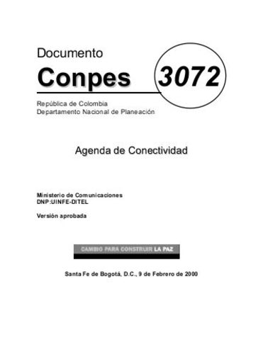 CONPES 072 DEL 2000
