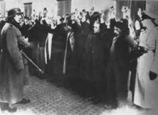 Nazis begin rounding up Jews for labor camps