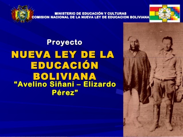 Promulgacion de la ley Avelino Siñani