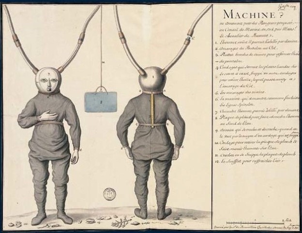 First Enclosed Diving Device