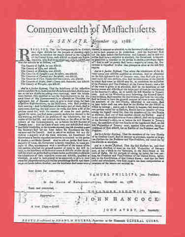 Massachusetts Ratifies Constitution