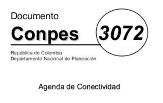 Documento CONPES 3072 de 2000 “Agenda de Conectividad”