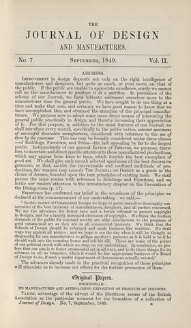 Journal of design and manufactures