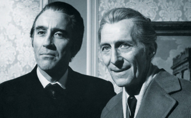 Lee meets Peter Cushing