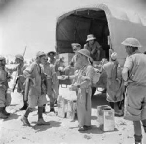 1943 British and US forces defeat German and Italian armies in North Africa