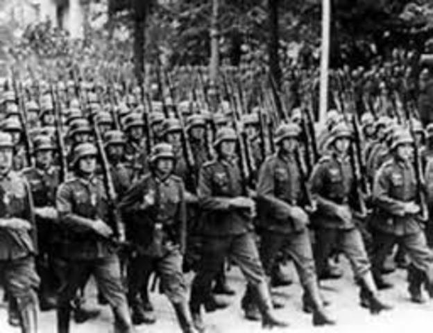 Hitler sends troops into Rhineland of Germany in violation of the Versailles Treaty