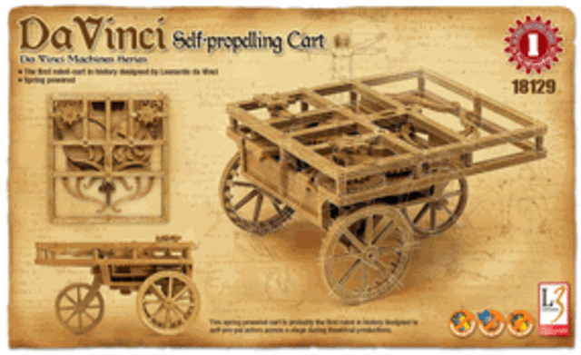 Da Vinci's self propelled cart. First autonomous moving device