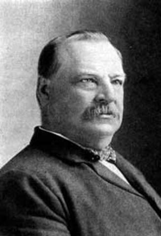 Grover Cleveland is sworn in as President