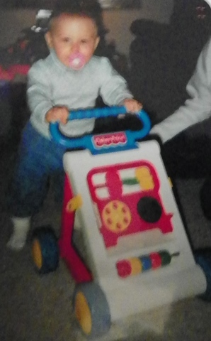 Megan learns to walk!