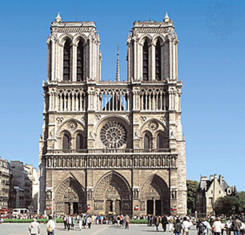 The first cornerstone of Notre Dame de Paris is laid.