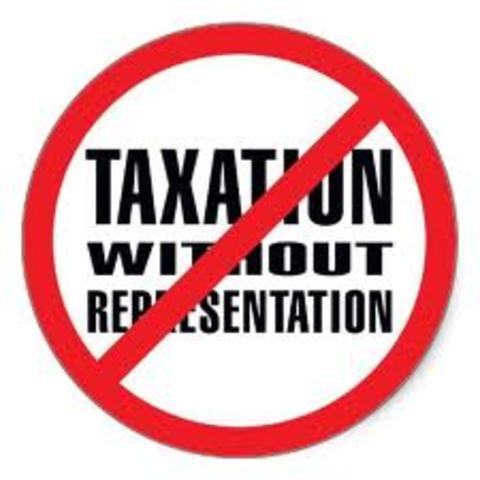 No taxation without representation