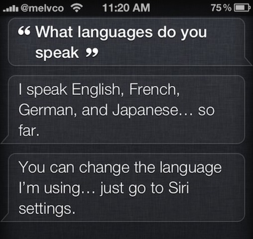 Siri's Multiple Languages