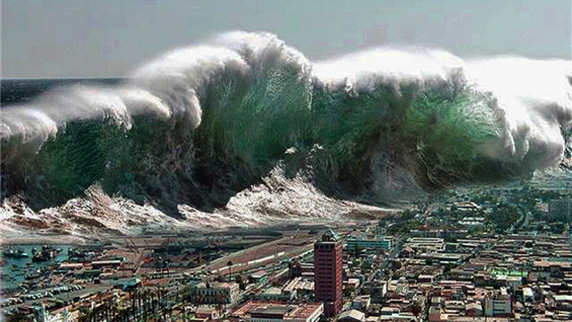 A Big tsunami on the Indian Ocean
