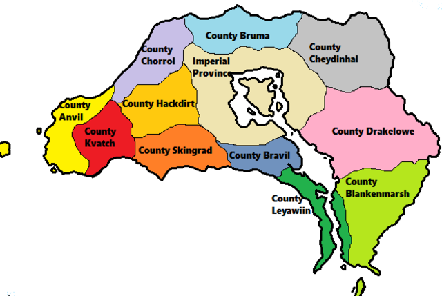 Statistics: Administrative divisions: Cyrodiil