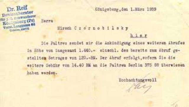 First Anti-Semitic Law is passed in Germany