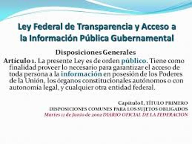 Ley Federal de Transparencia y Acceso a la Información Pública Gubernamental,