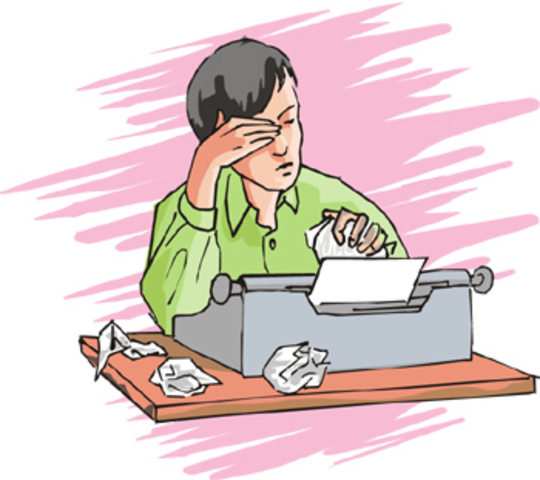 Máquina de escribir visible