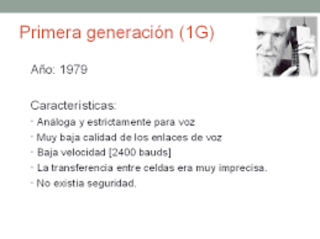 PRIMERA GENERACIÓN