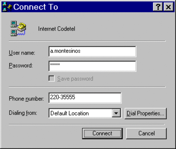PRIMERA CONEXIÓN A INTERNET