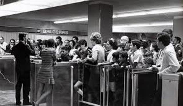 1969 Inauguración del Sistema de Transporte colectivo Metro