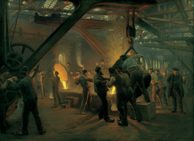 P.S Krøyer fra Burmeister & Wains jernstøberi 1884