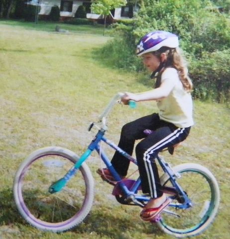 Megan learns how to ride a bike!
