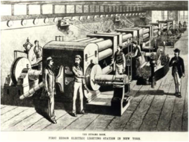 First Electric Plant Built