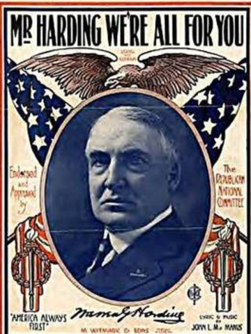 Warren G. Harding return to normalcy