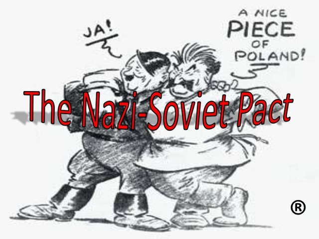 Nazi-soviet pact signed by Hitler and Stalin.