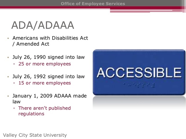Americans with Disabilities Act Amendments Act