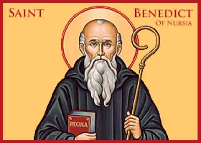 St. Benedict established first monastery