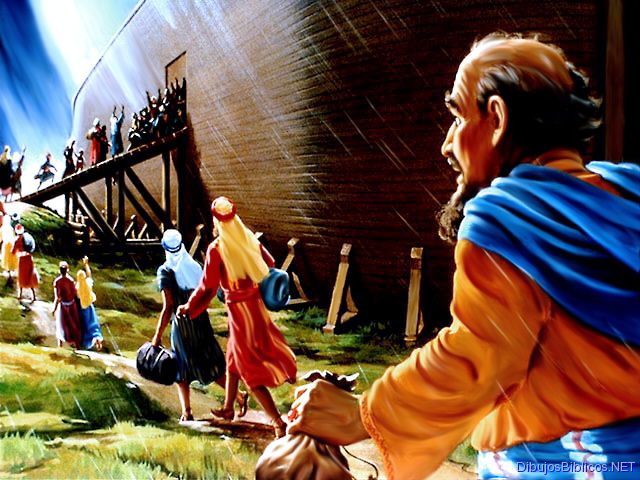 Noé entra en el arca. Génesis  7:1