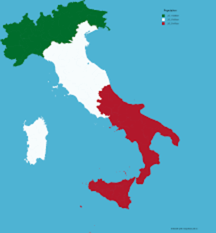Italy Divided into five regions