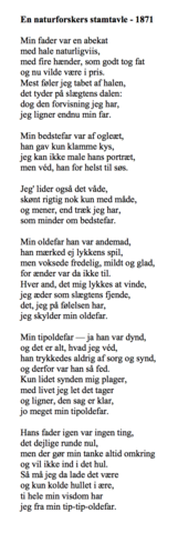 En naturforskers stamtavle - Hostrup, C. 1872