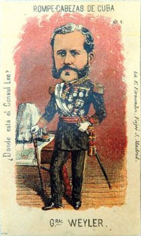 Valeriano Weyler goes to Cuba