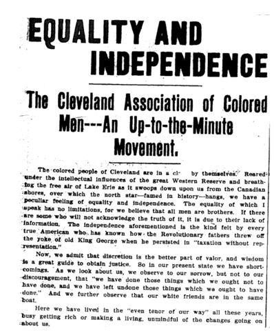 Clevland Accociation of Colored Men