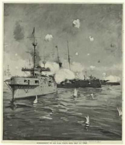 San Juan, Puerto Rico is bombed by U.S. navy