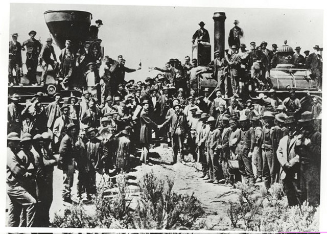 Transcontinental railroad completed
