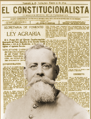 Carranza promulga la ley del 6 de enero