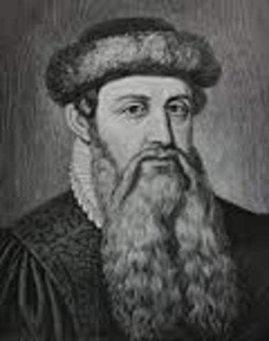El alemán Johannes Gutenberg (1436-1450)