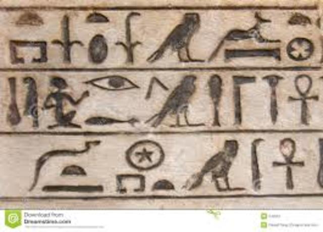 Jeroglificos egipcios 3.300 A.C.